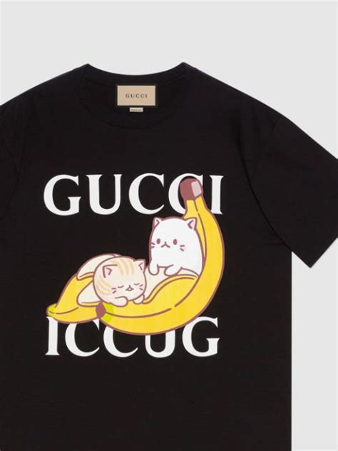 gucci t shirt girl with black beads|gucci x bananya clothing.